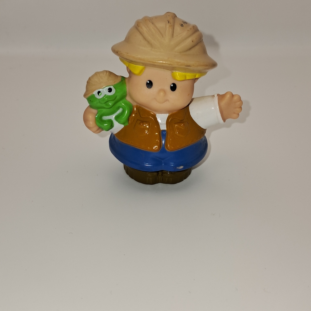 Fisher-Price Little People Eddie figure holding a green frog